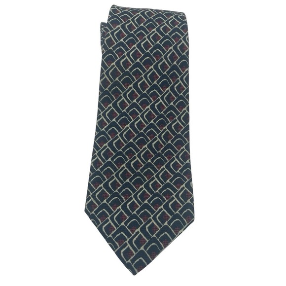 Christian Dior Other - Christian Dior Cravates Red/Black Geometric Sz 3.5x 58" 100% Silk Tie (TB13)